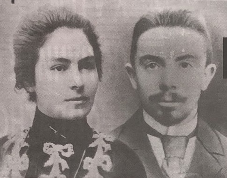 Эль-Ханан-бен-Израиль Лурье с женой Розой. Российская империя. 1890-е