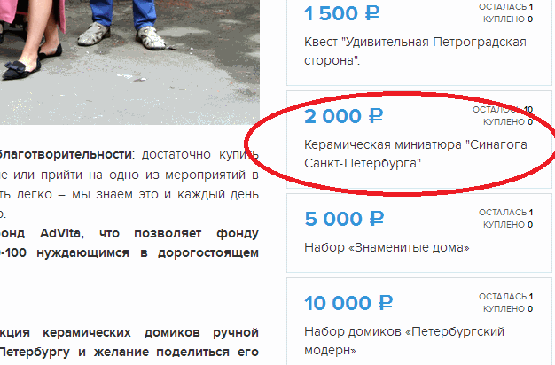 Фонд Адвита керамическая Синагога продается на Планета.ру 