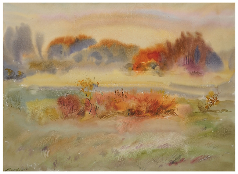 В Петербурге открылась выставка акварелей Леонида Симоновского