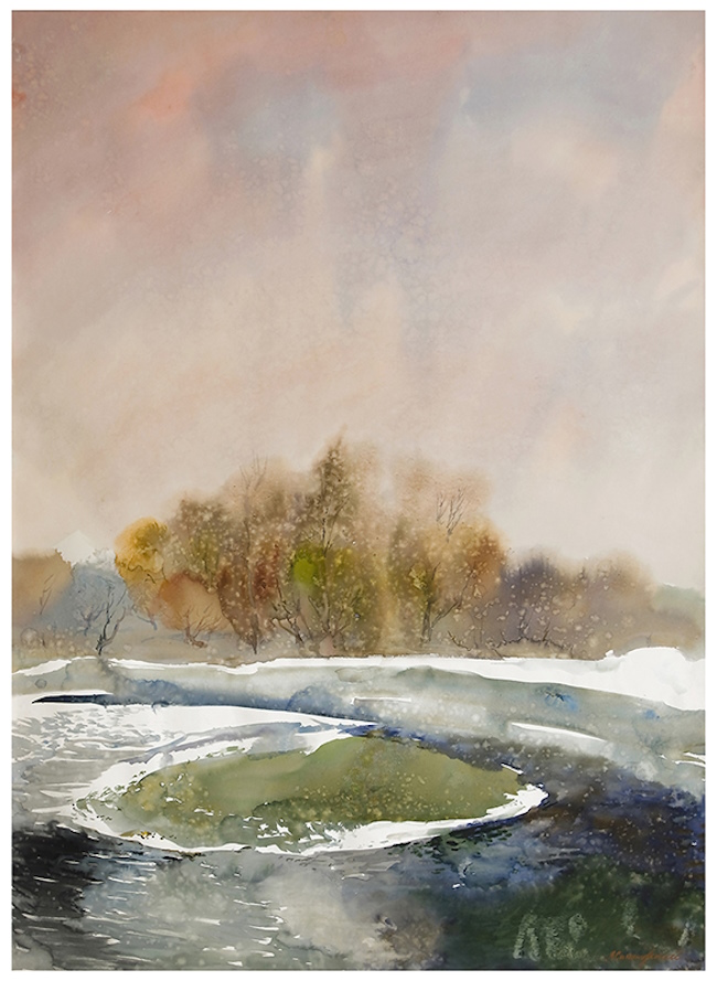 В Петербурге открылась выставка акварелей Леонида Симоновского